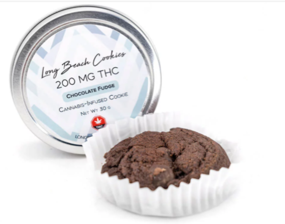 Long Beach Cookies Chocolate Fudge 200mg
