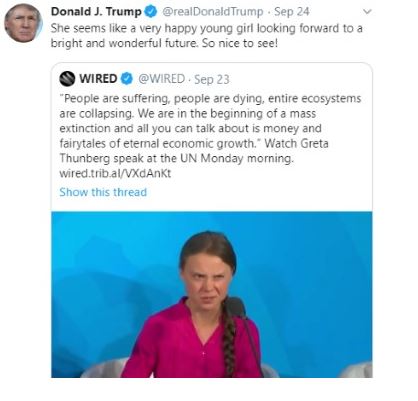 How Trump Mocked Swedish Environmental Activist Greta?
