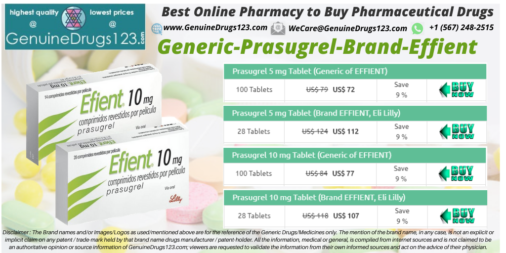 Generic #Prasugrel #Effient 10 mg side effects - #GenuineDrugs123