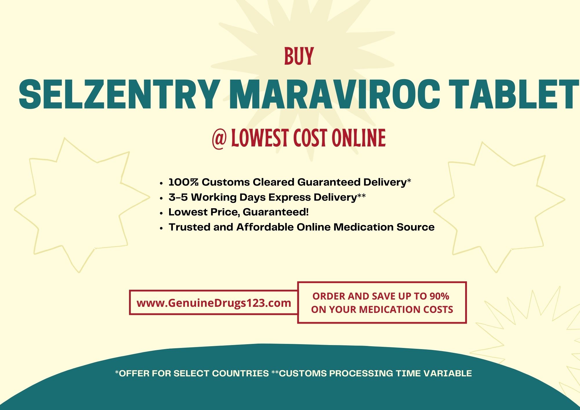 SELZENTRY MARAVIROC 150 mg Tablet @ Lowest Cost Online