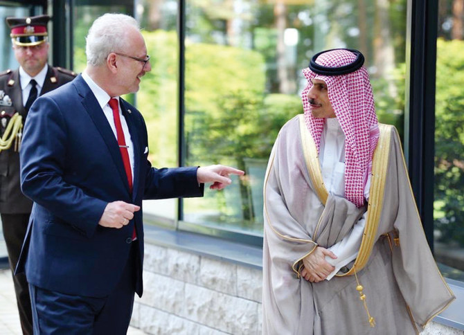 Saudi FM meets Latvian president, other officials