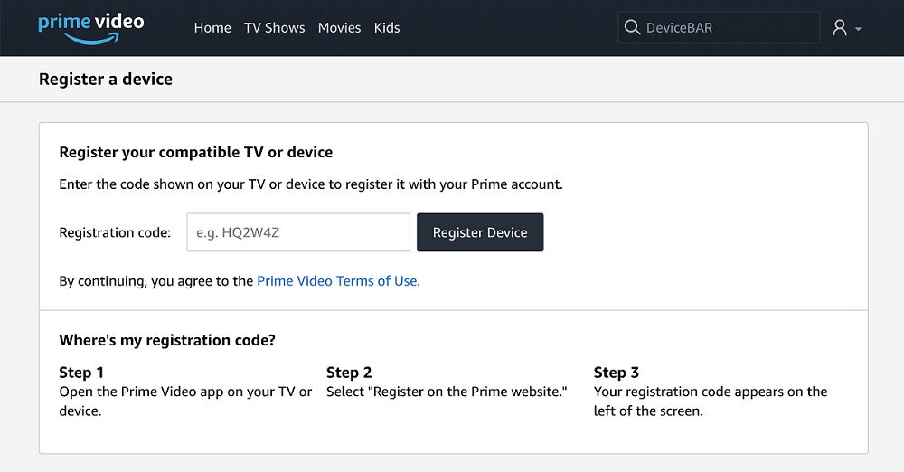 www.primevideo.com/mytv | Enter Prime Activation Code
