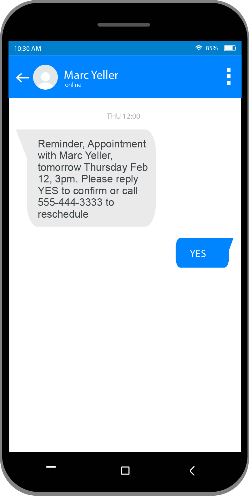 Google calendar sms notifications