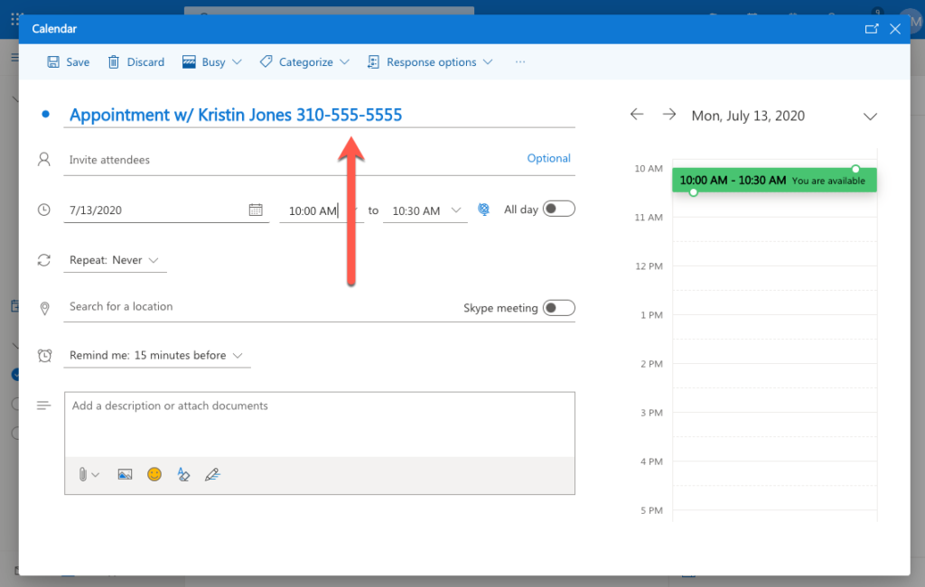 Office 365 SMS Reminders
