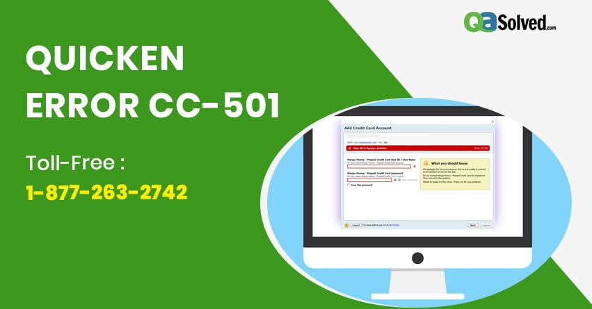 Step to Fix Quicken Error cc-501