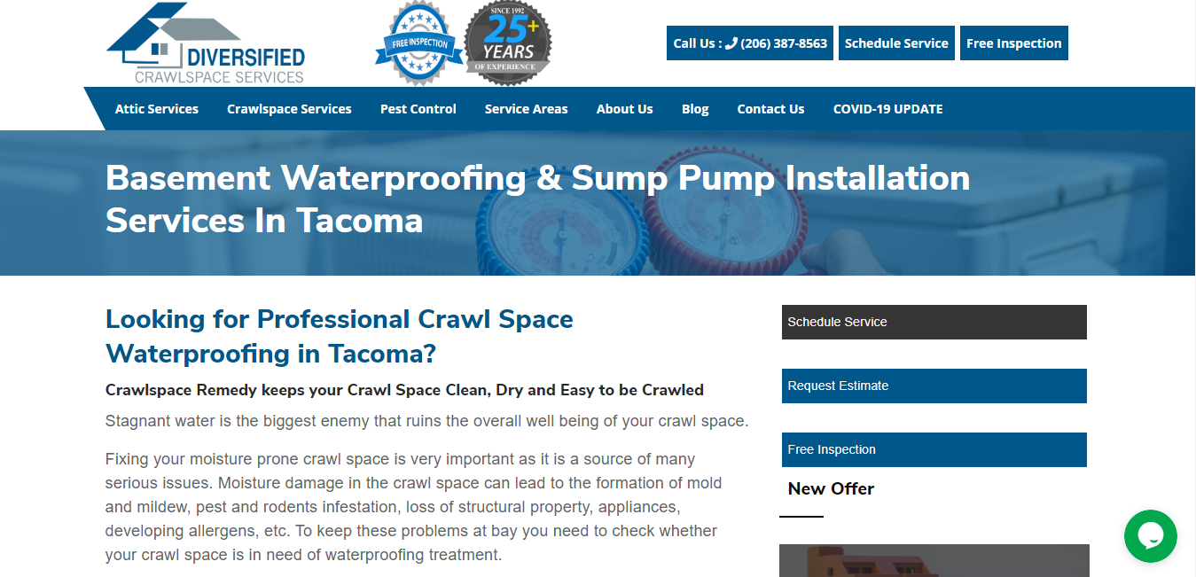 Basement Waterproofing & Sump Pump Installation Services In Tacoma, WA