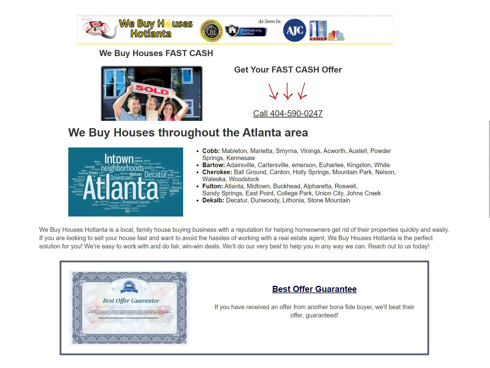 Quick Sale My Home In Atlanta | WeBuyHousesHotlanta