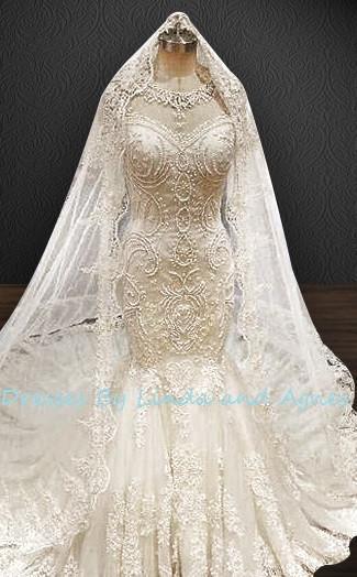 custom designed wedding dress