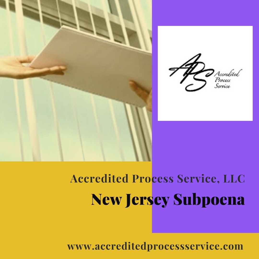 New Jersey Subpoena
