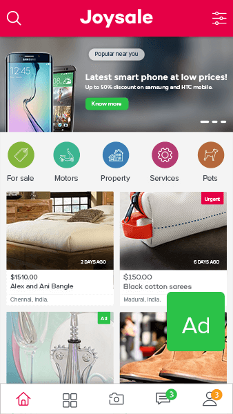 Joysale - Advanced Classified Clone Script - Letgo Clone