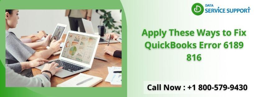 Solve to QuickBooks Error 6189 816  with ease