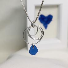 Look Gorgeous in Natural Sea Glass Jewelry Like a Circle Necklace and Earrings Set