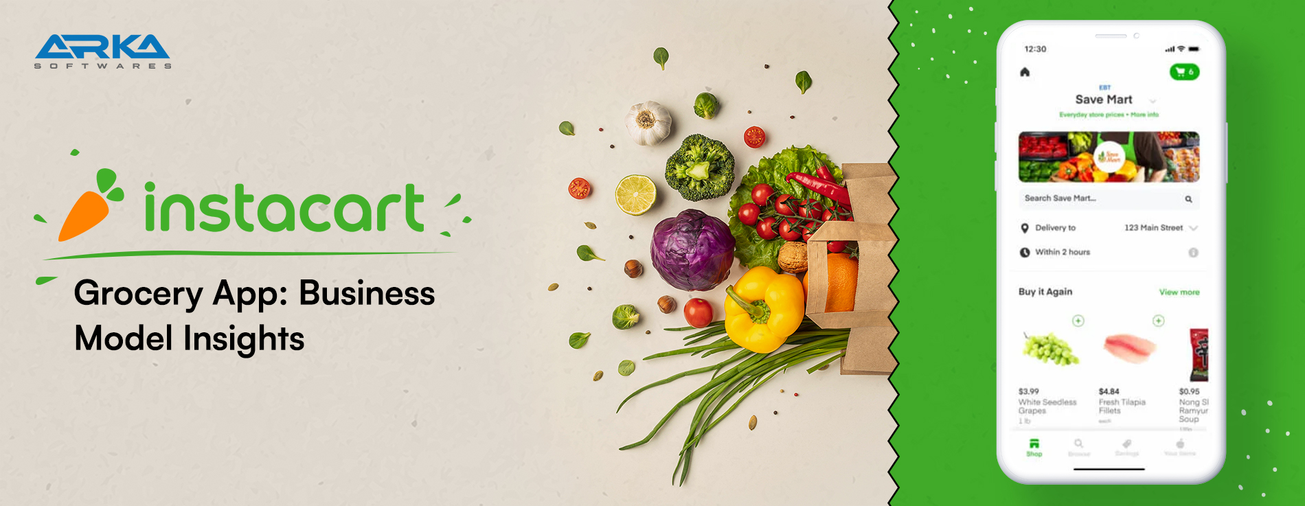 Instacart Business Model- Insights and How Grocery App Work?