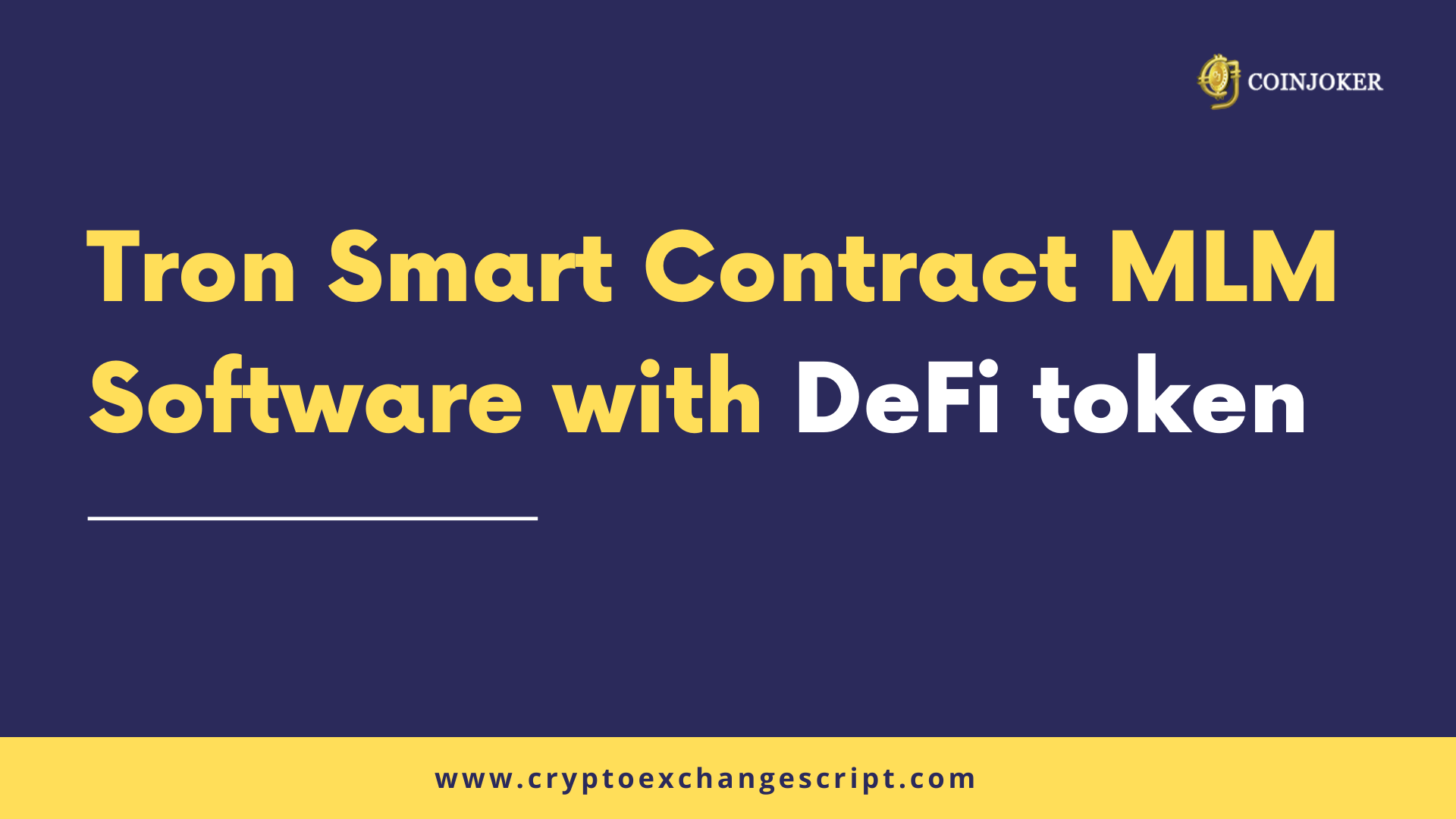 TRON Smart Contract MLM Software with DeFi Token