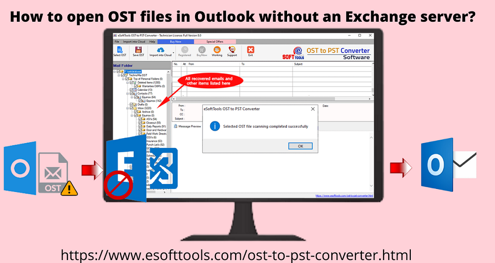 How to open OST files in Outlook without an Exchange server?