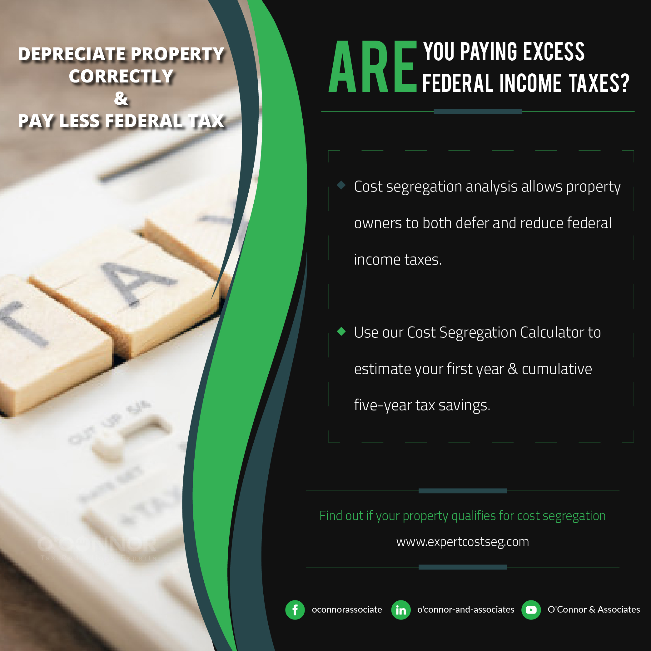 Cost Segregation Services | O'Connor - Tax Reduction Experts