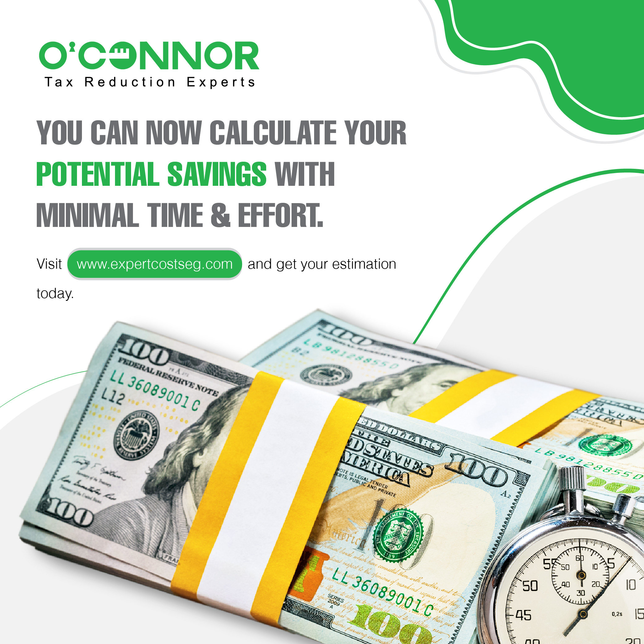 Calculate your potential savings with O'Connor's cost segregation services