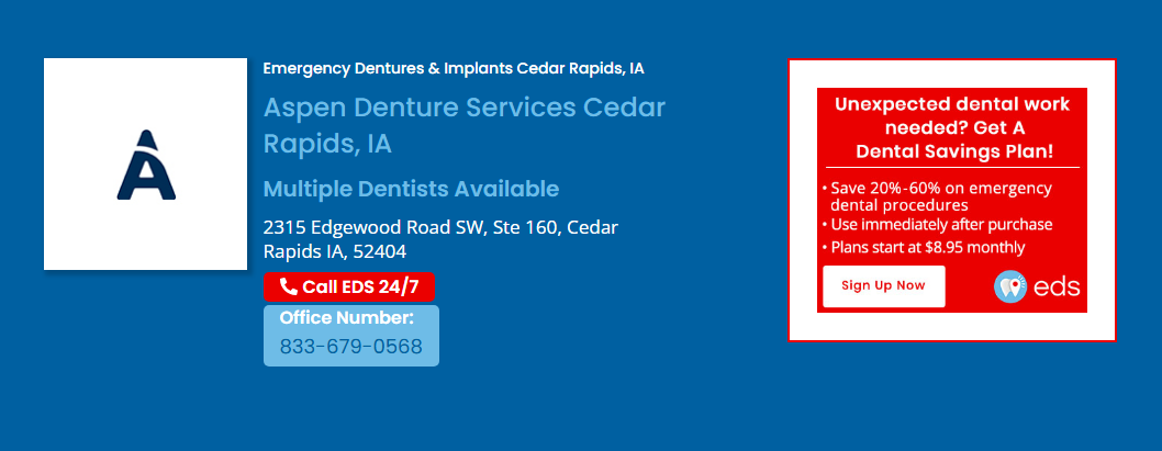 How Emergency Dental Services in Cedar Rapids IA Help Patients with Immediate Denture Implant Needs