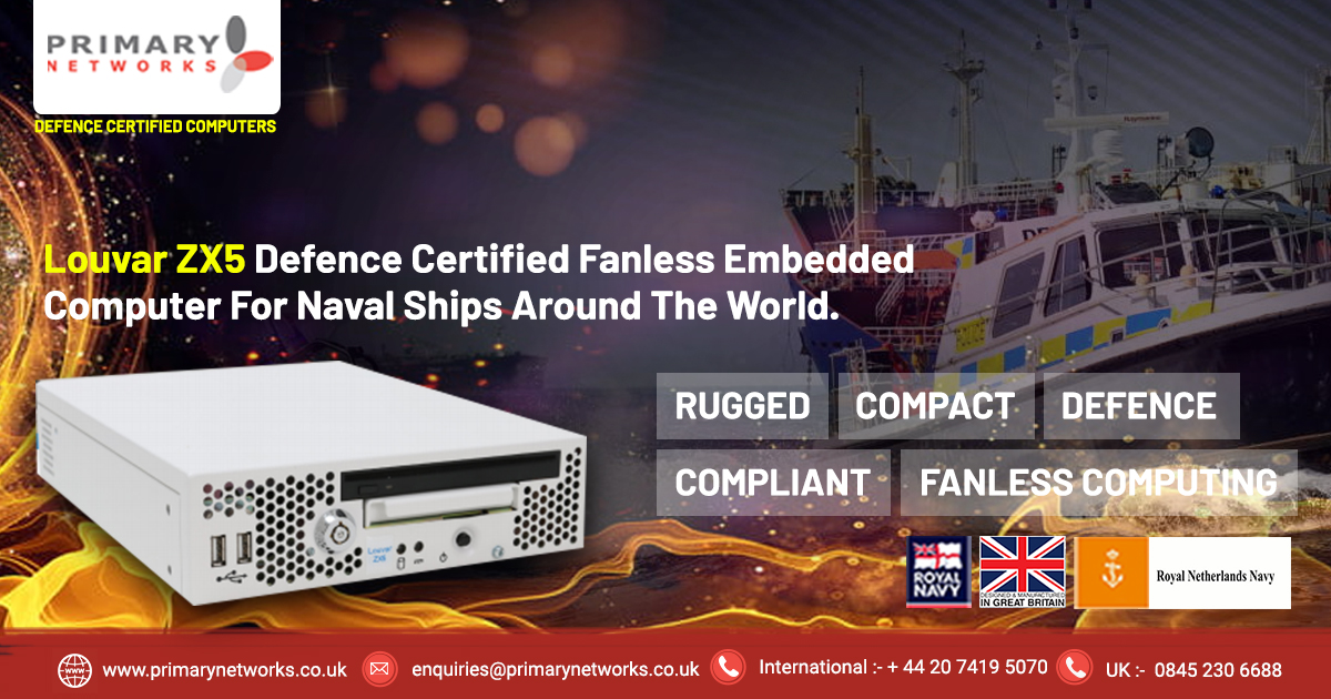 Primary Networks Louvar ZX5 Defence Certified Fanless Embedded Computer