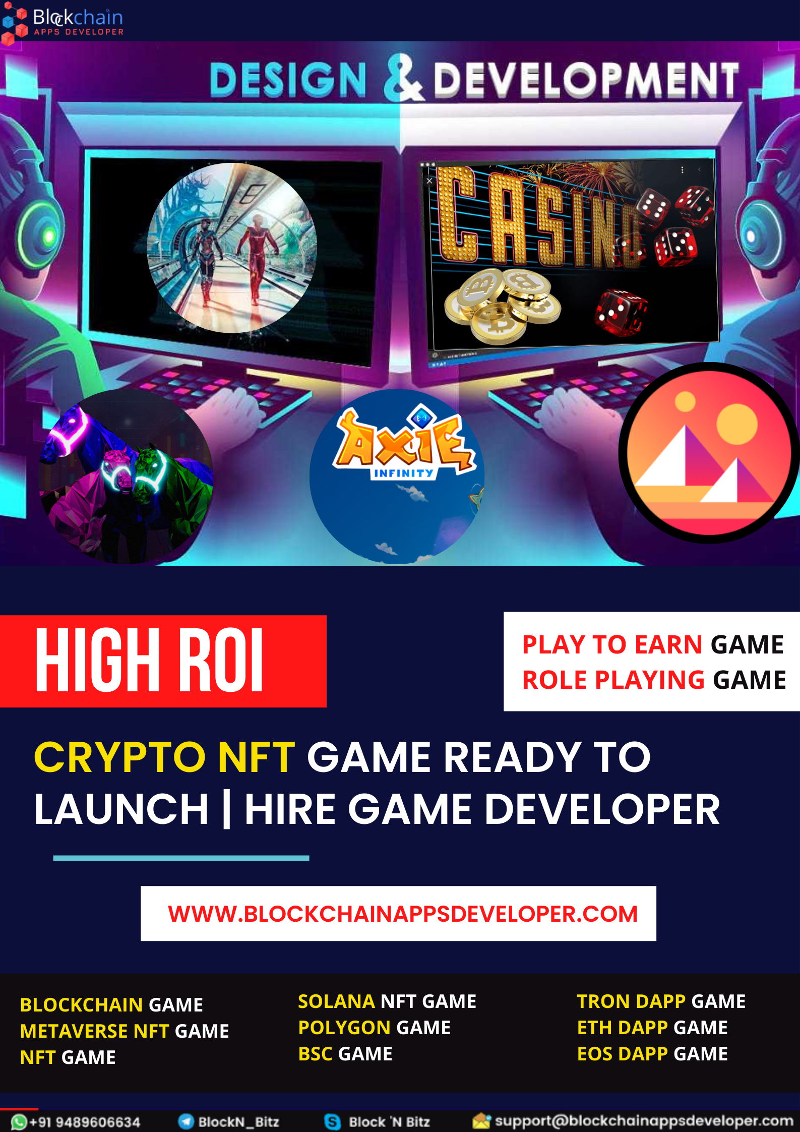 High ROI based Crypto NFT Games Ready to Launch |  Hire Game Developer