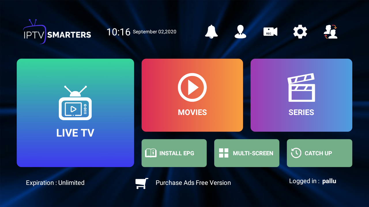 IPTV SMARTERS APP WITH NEW ADVANCED FEATURES