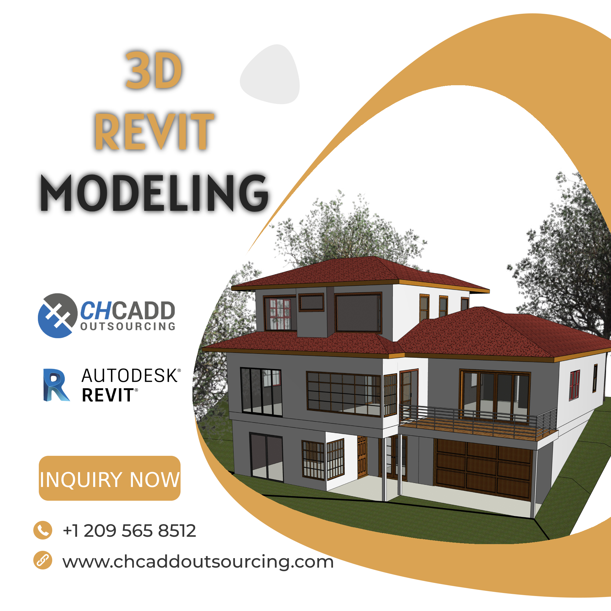 3D Revit Modeling Services USA, UK - CHCADD Outsourcing