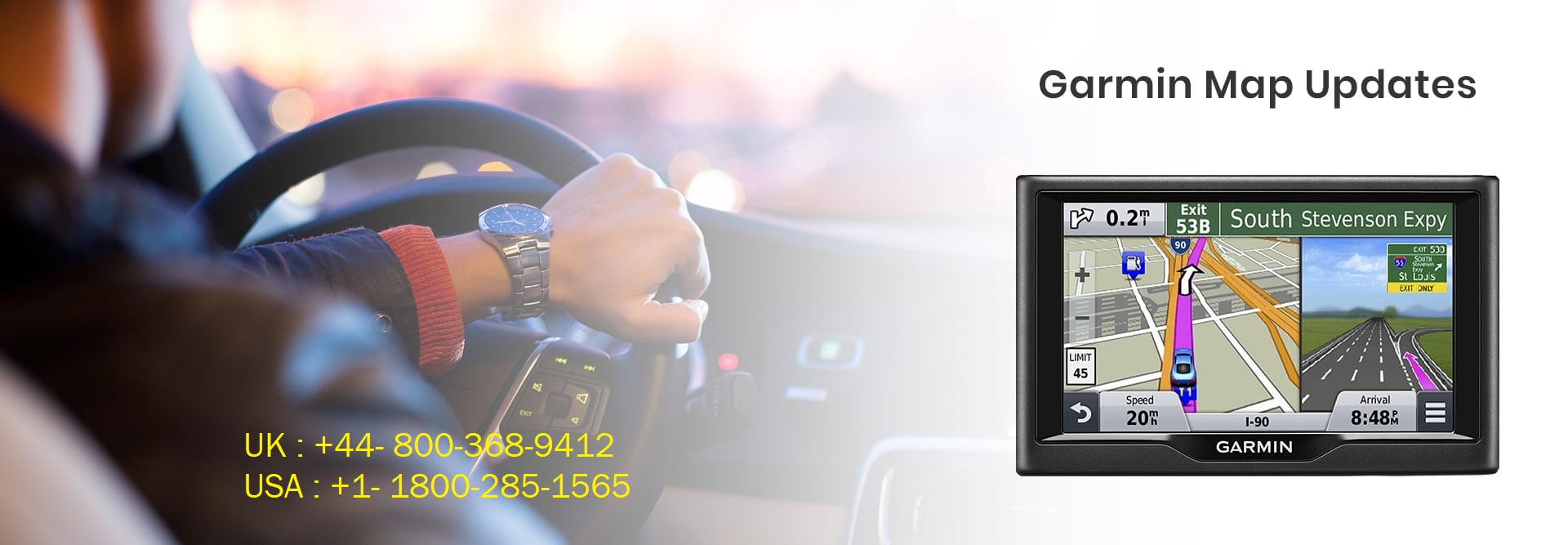 Call +44 - 800-368-9412 free garmin map update