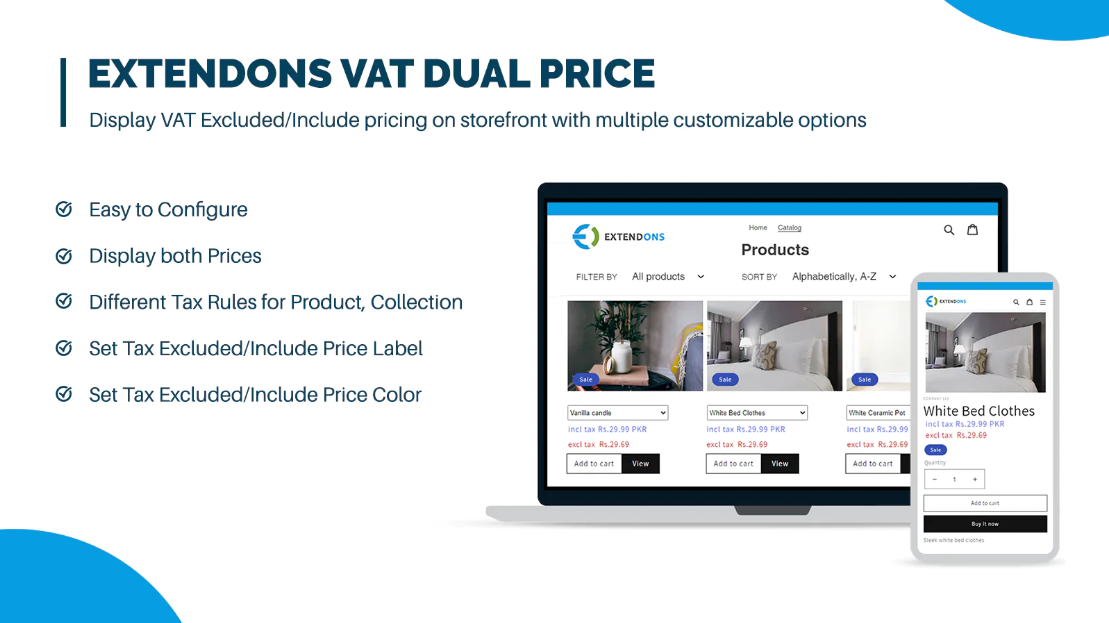 Shopify VAT Dual Price App 