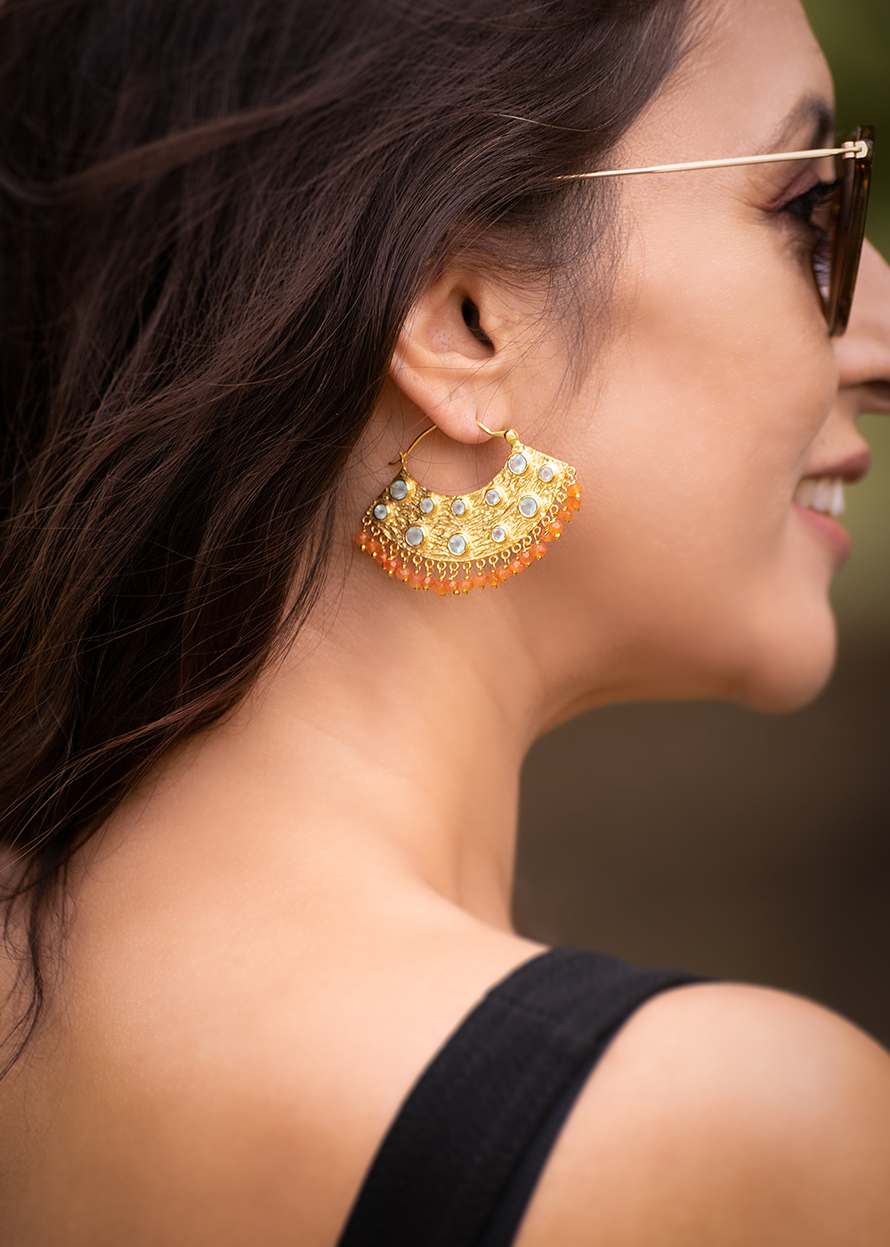 Gold Plated Sterling Silver Jhumki Earrings