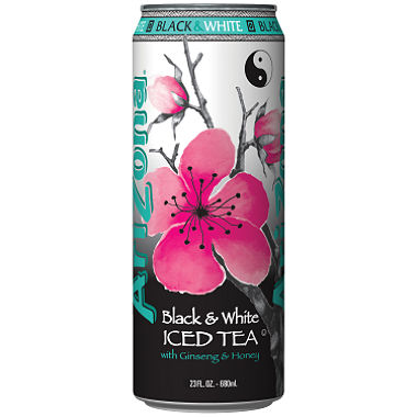 ARIZONA® BLACK & WHITE | ICED TEA | CANS 23oz - (24 Pack)