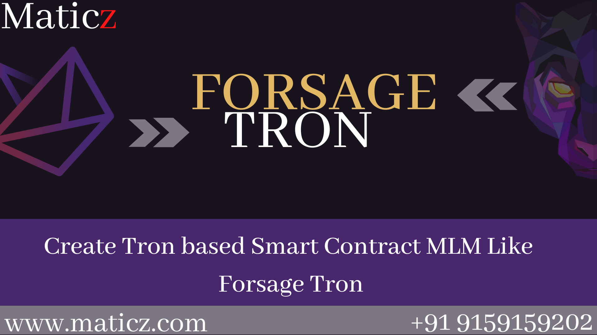 ForsageTron Clone Script to start Tron Based Smartcontract MLM platform like Forsagetron