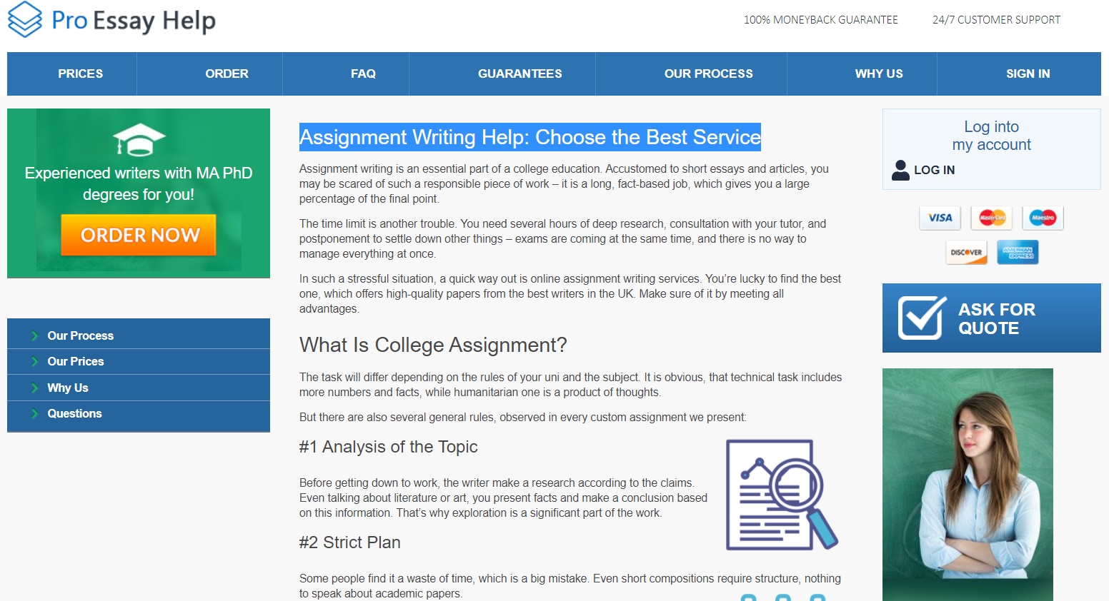 ProEssayHelp - Assignment Writing Service