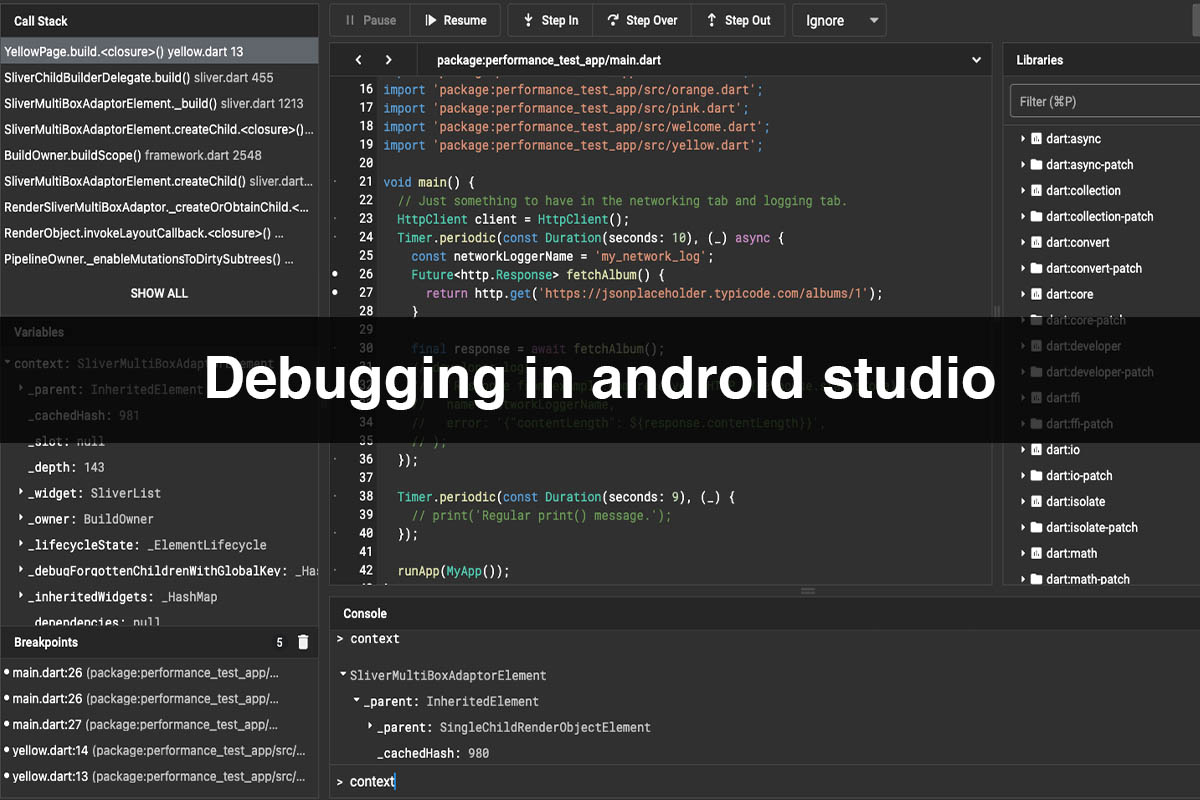 Debugging in Android Studio