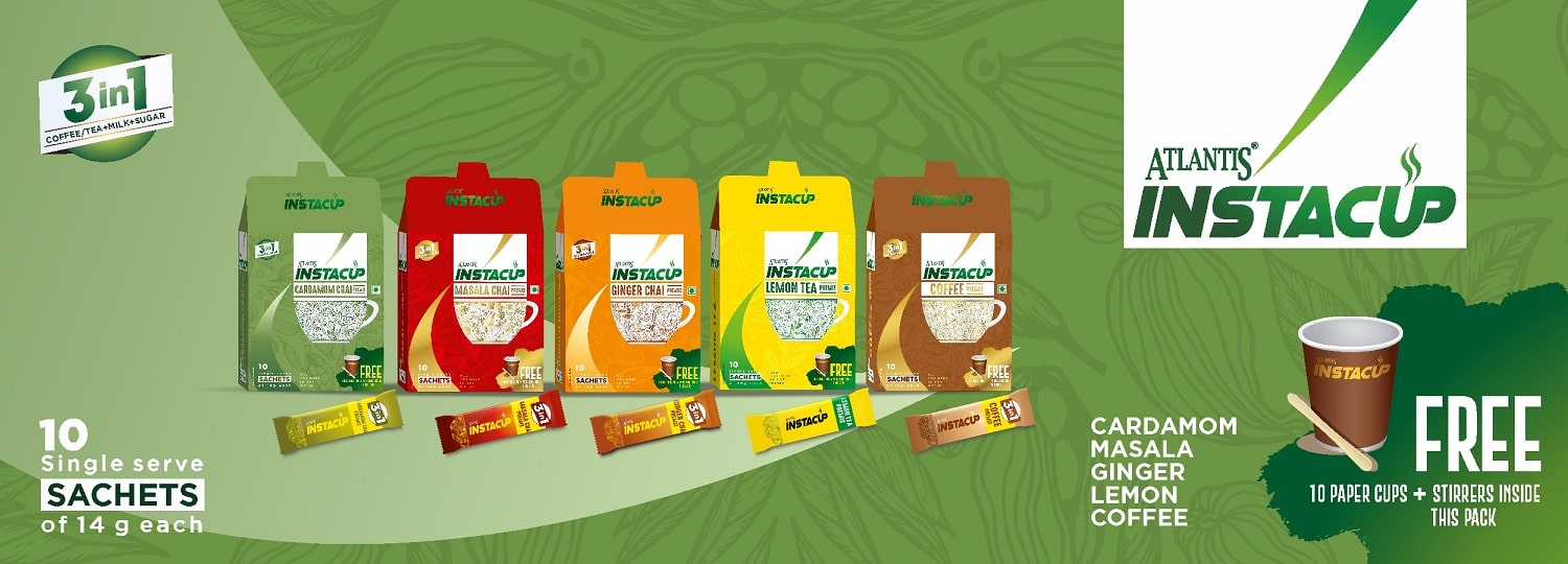 Atlantis 3-in-1 InstaCup Instant Ginger Tea Premix