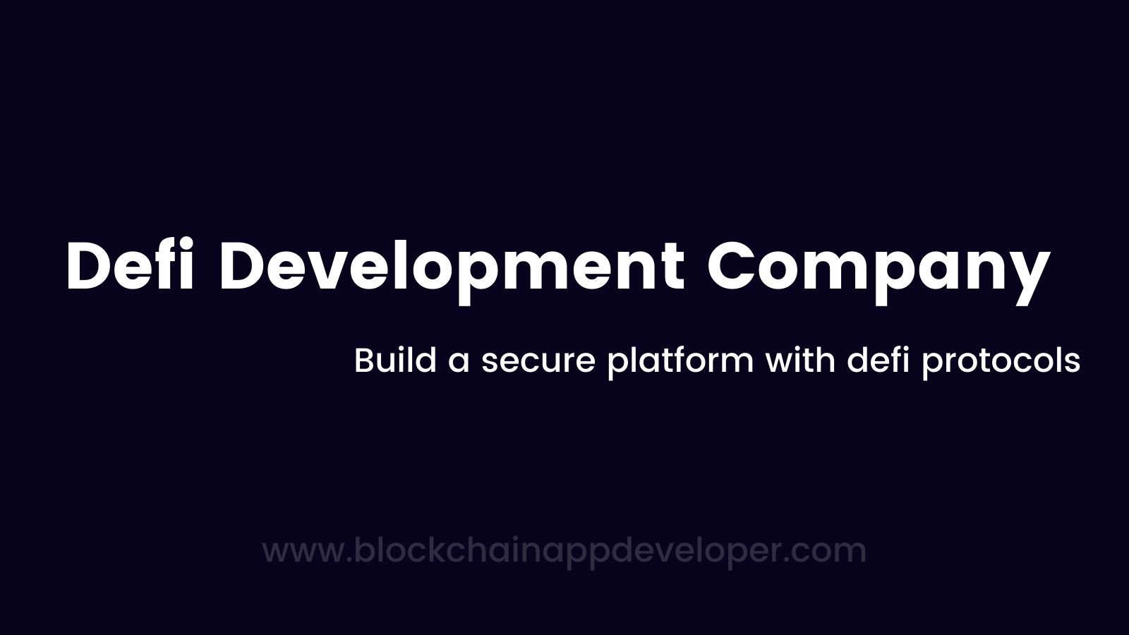 Defi Development Company In India