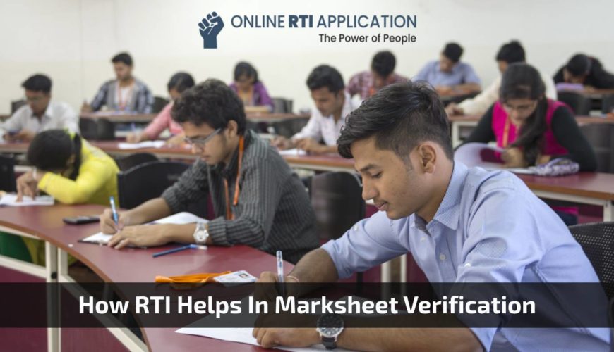 File RTI Online - Marksheet Verification for Students in India