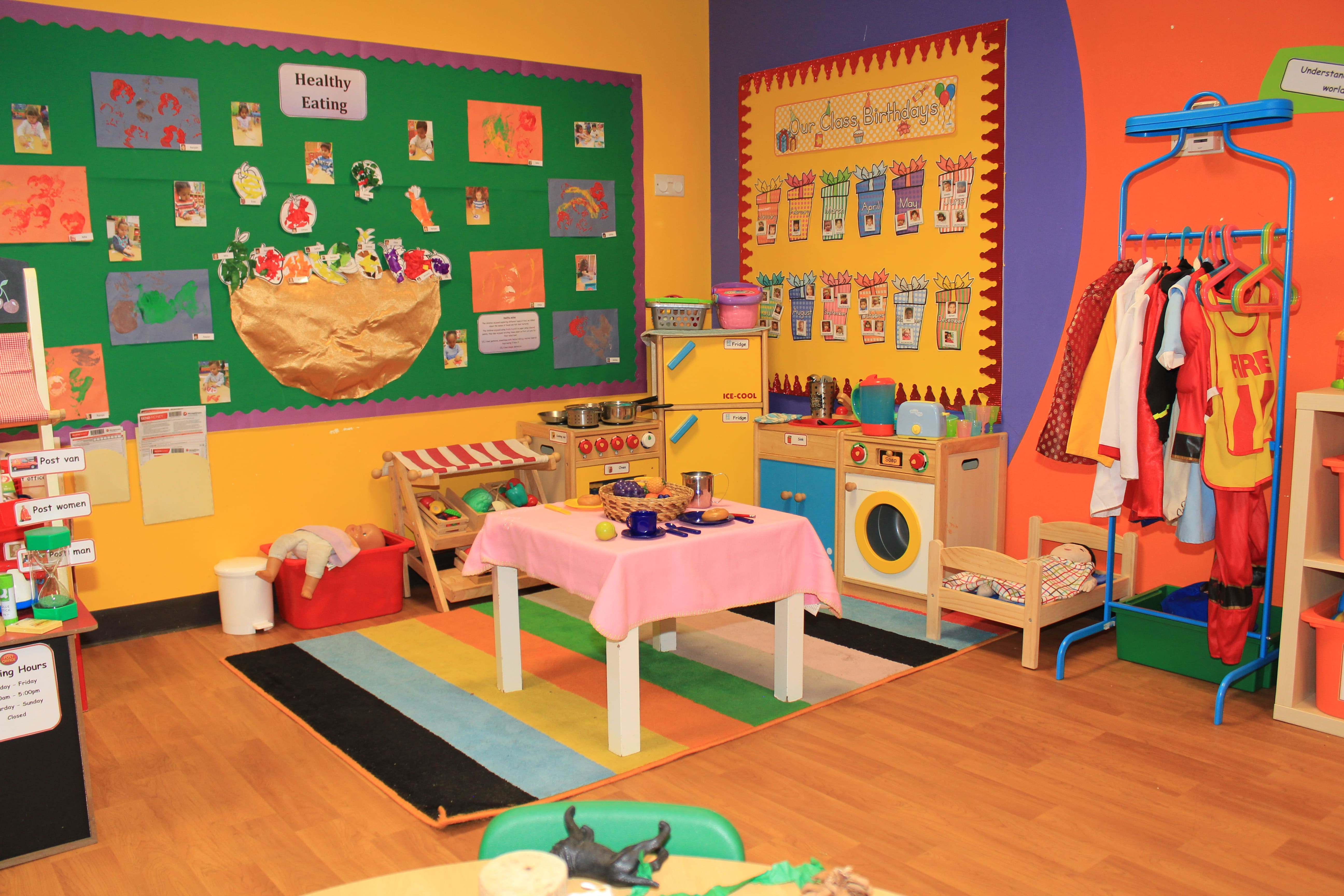 How does a nursery school differ from a day nursery?