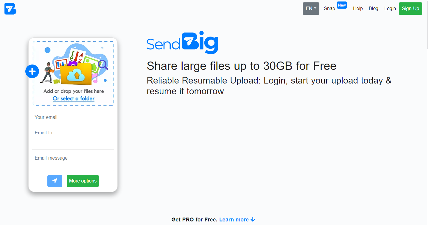 Share big files