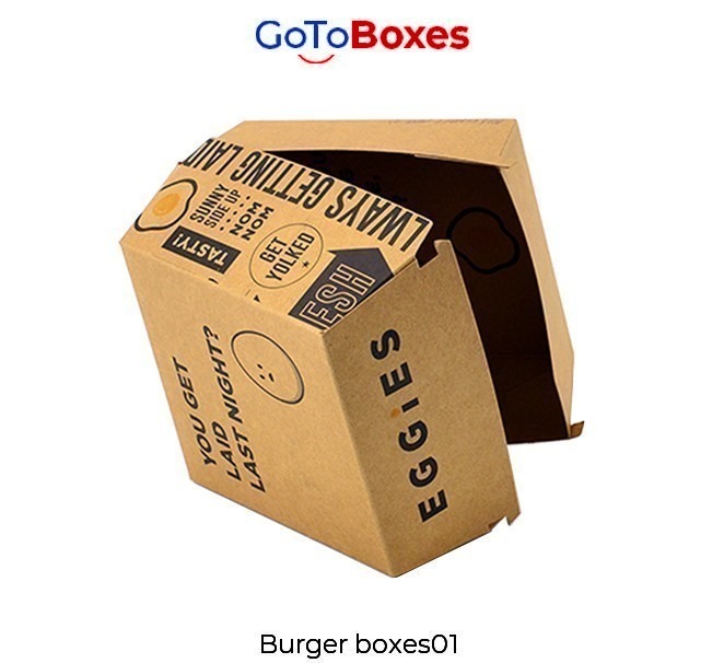 Buy Custom Burger Boxes Wholesale at GotoBoxes