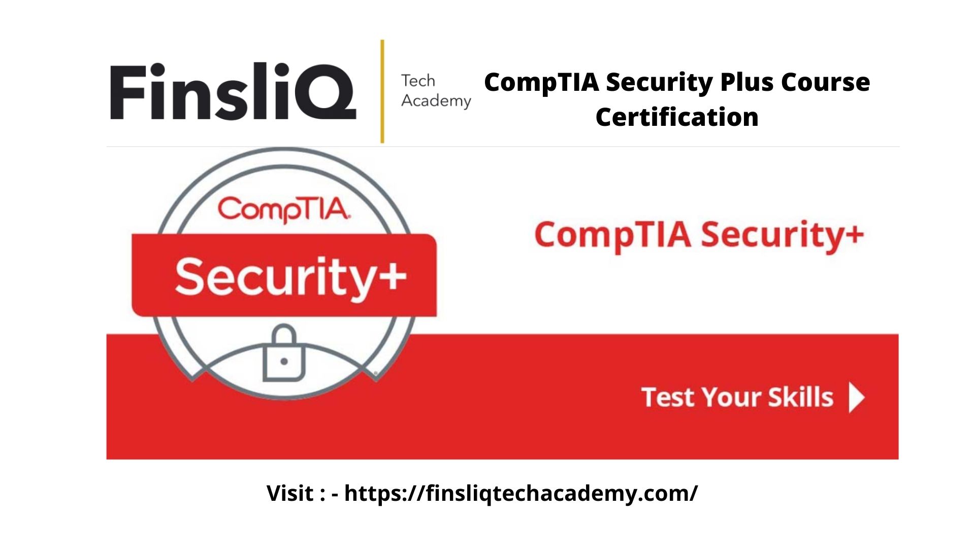 CompTIA Security Plus Course | FinsliQ Tech Academy