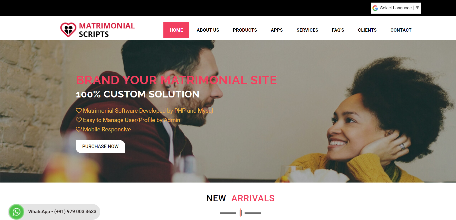 Launch the next big matrimonial business using our readymade matrimonial script , hurry up !!