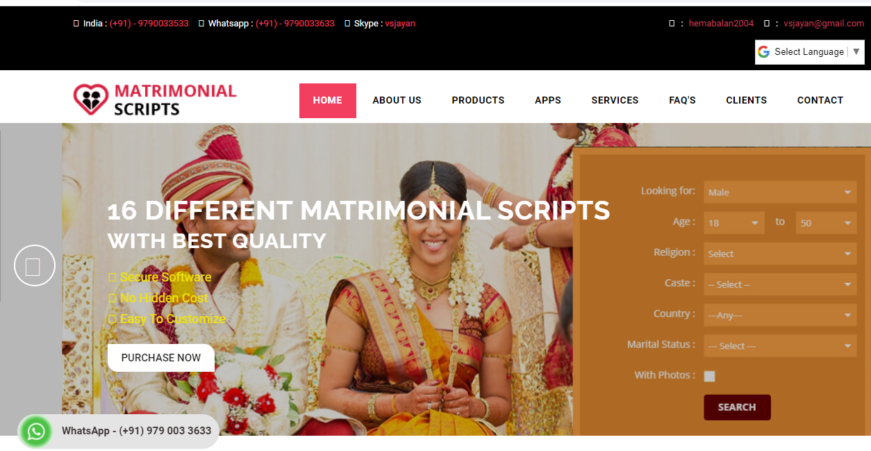PHP matrimonial Readymade software clone
