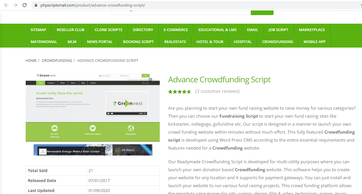 Ready made php crowdfunding script