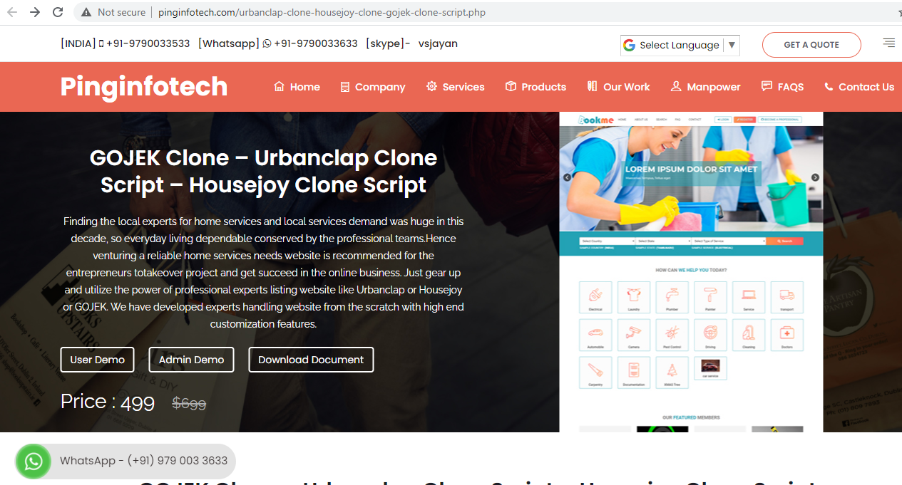 Urban clap Clone Script – House joy Clone Script