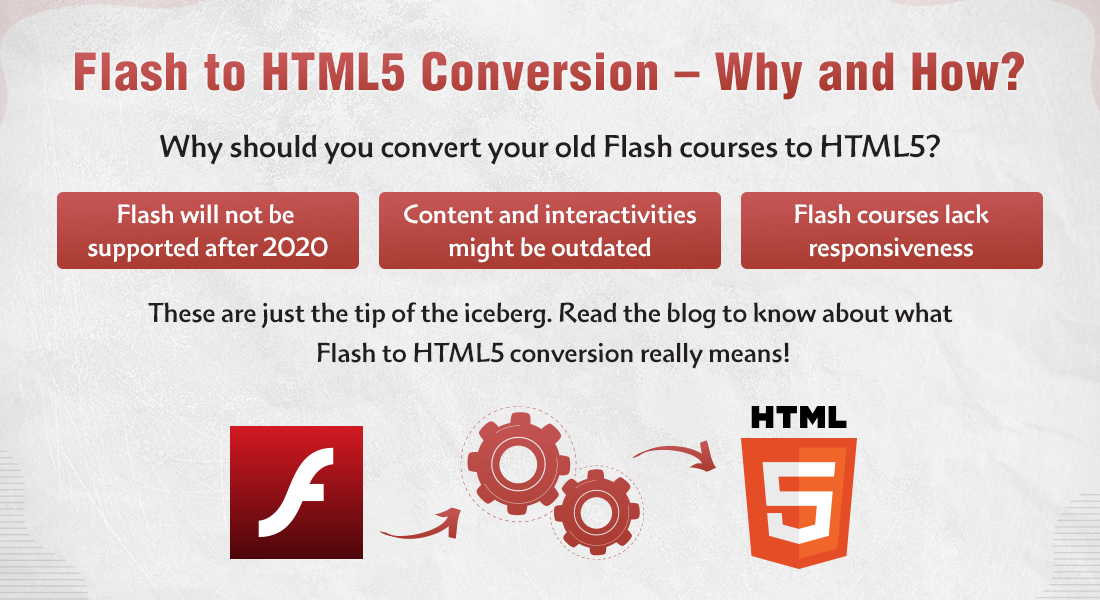 Flash to HTML5 Conversion – The ‘Why’s and the ‘How’s for Training Managers