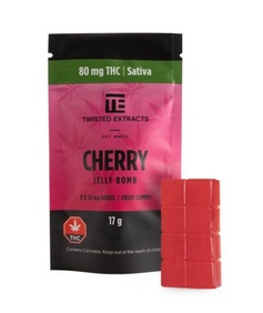 Twisted Extracts THC Cherry Jelly Bombs 80mg $14.00