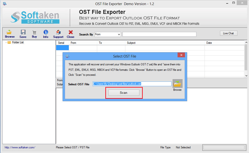OST File Converter Freeware for OST to PST