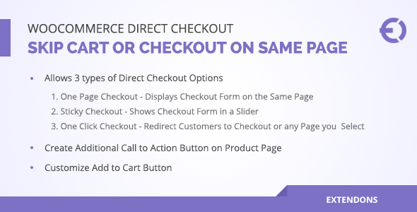WooCommerce One Page Checkout Plugin - Extendons