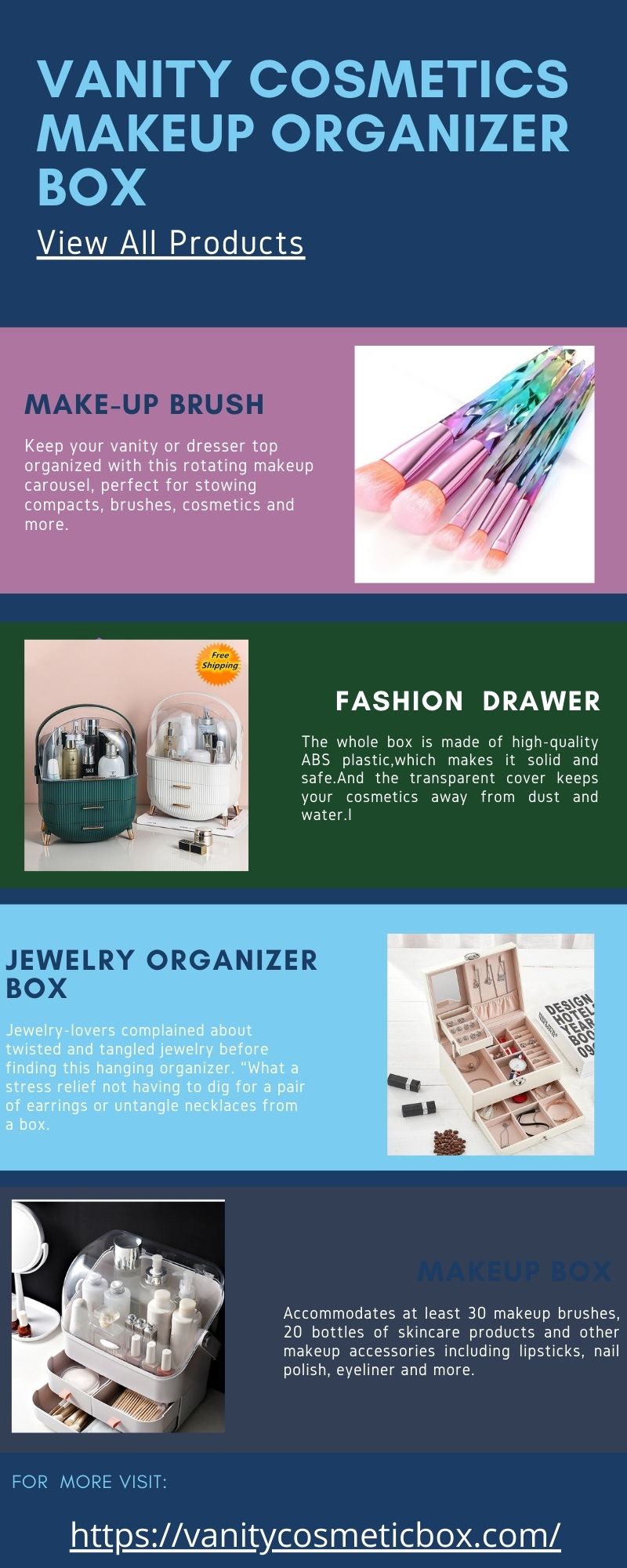 View Vanity Cosmetic Makeup Products