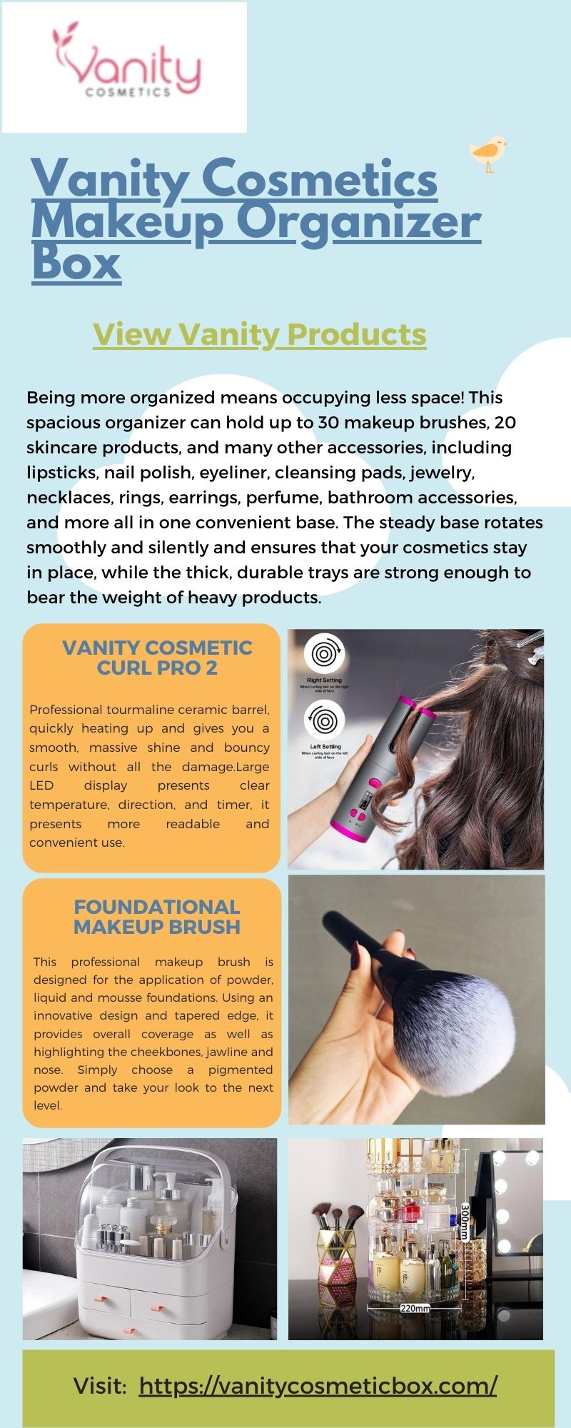 Vanity Cosmetic Makeup Box for Sale | Australia